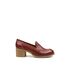 REBETA Deri Kadın Loafer Ayakkabı Bordo